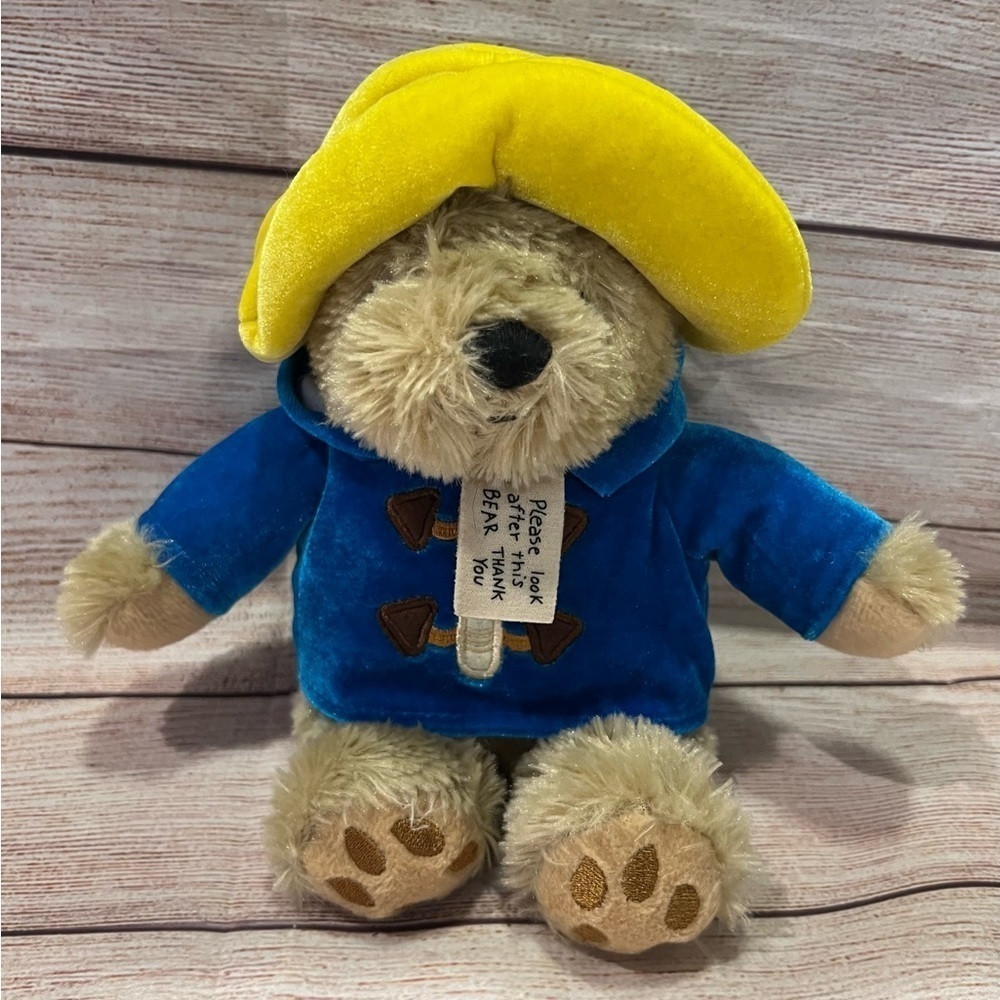 Paddington Bear Plush Stuffed Toy by Yottoy Yellow Hat 8"